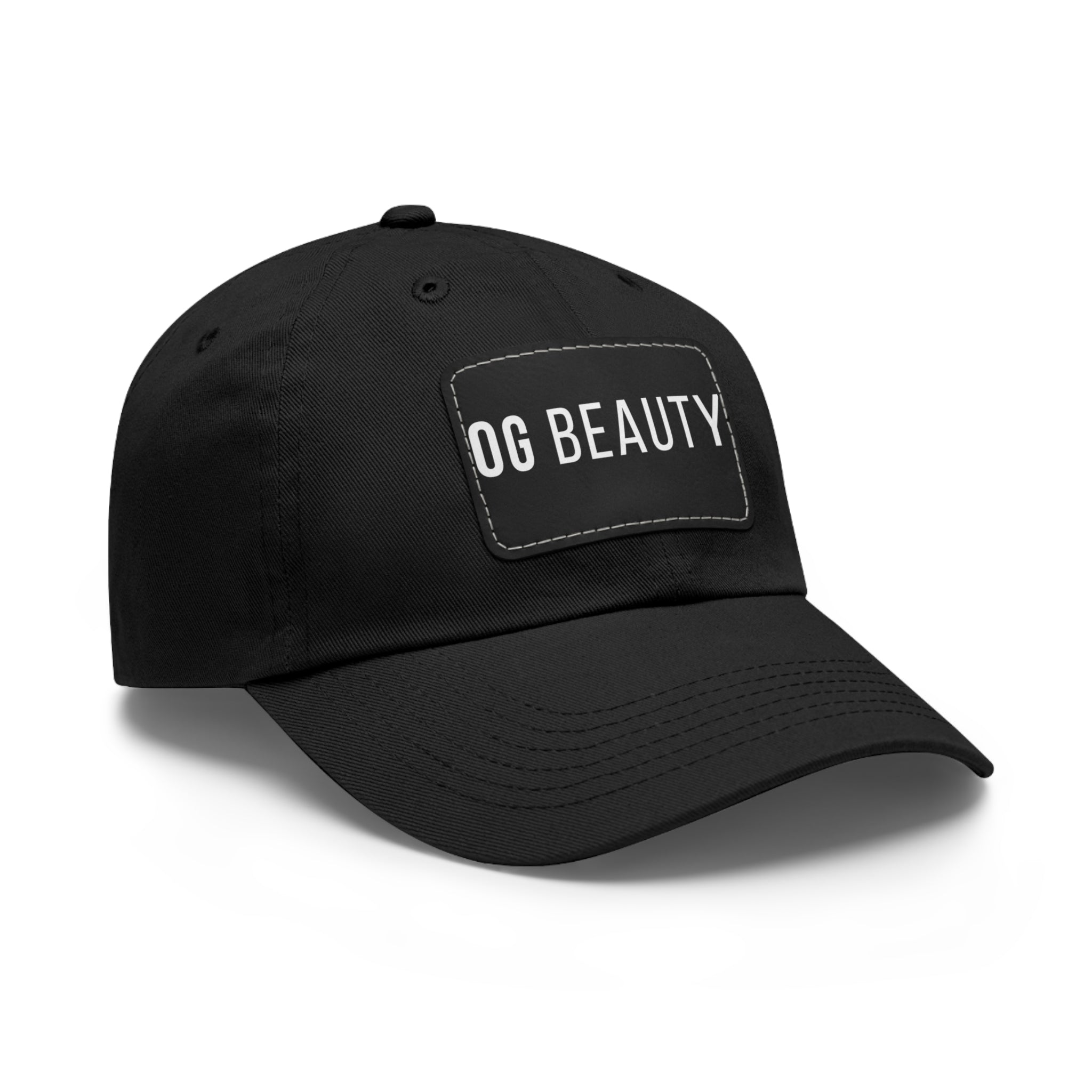 OG Beauty | Dad Hat with Leather Patch (Rectangle)